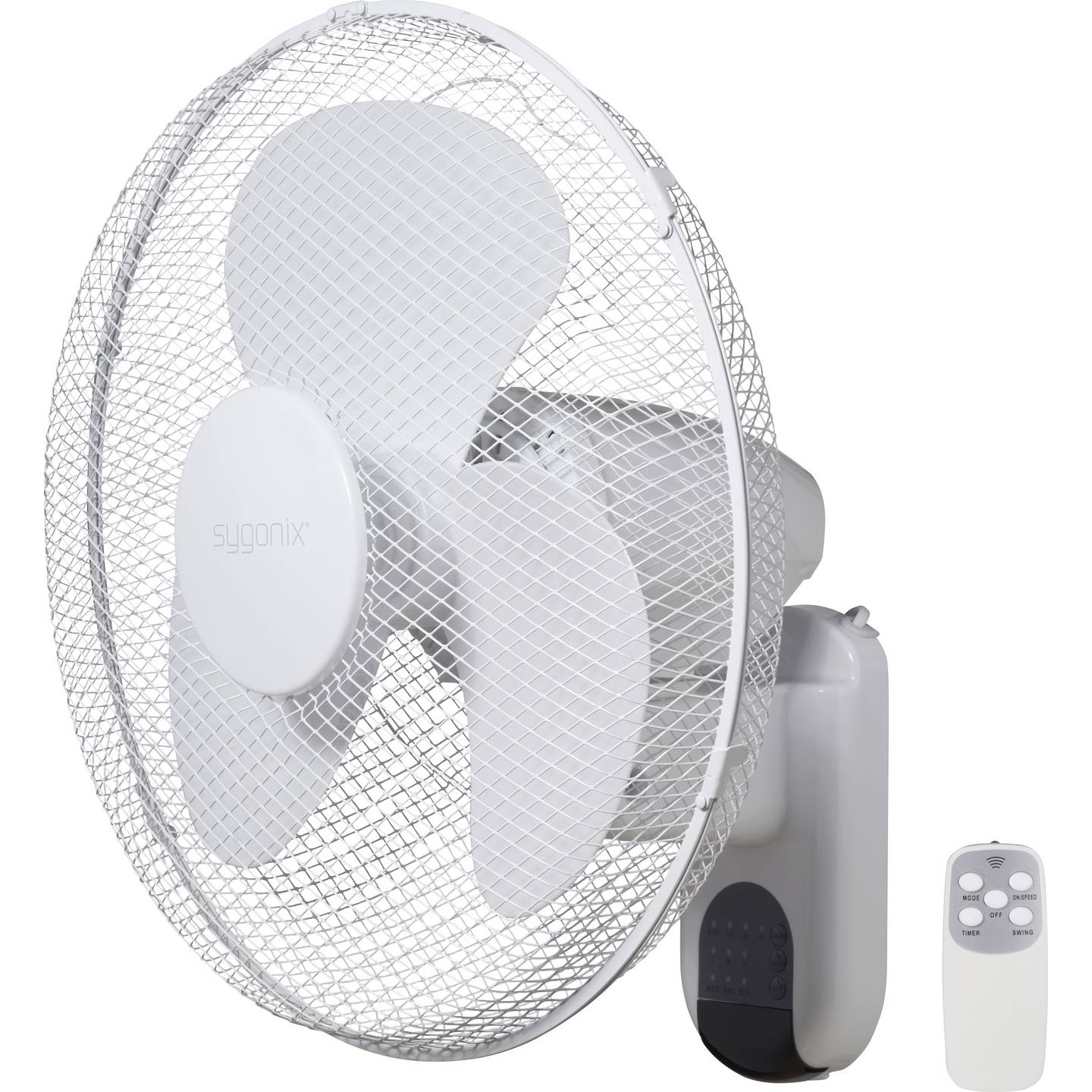 B-Ware Sygoni Wandventilator Lüfter Ventilator Weiß 45 W Fernbedienung Timer Oszillation - 4064161389387