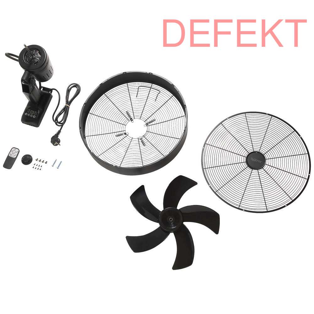 D-Ware Sygonix Wandventilator Sy 5237266 Ventilator Fernbedienung Metall Defektware - 4064161228365