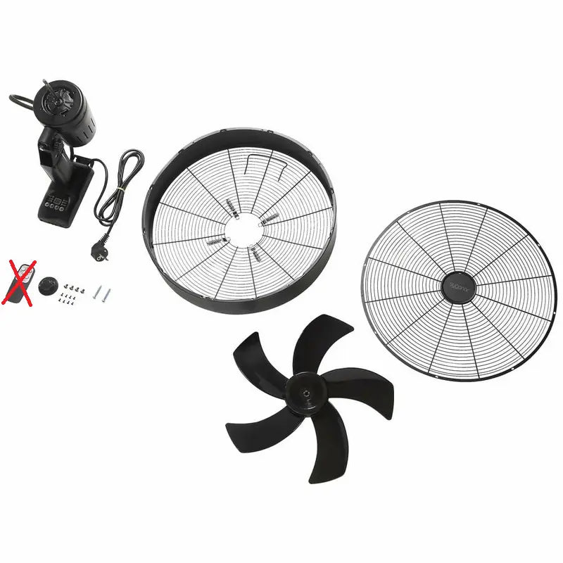 B-Ware Sygonix Wandventilator Sy 5237266 Ventilator Metall Schwarz Siehe Text/Foto - 4064161228365