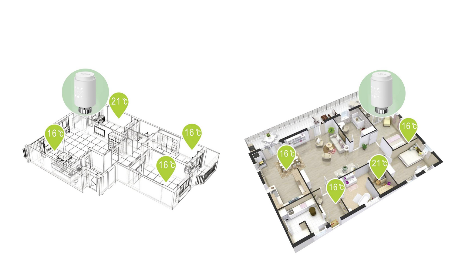 Sygonix Sy 5994066 Elektronisches Funk Heizkörperthermostat 2 Stück B-Ware - 4064161311036