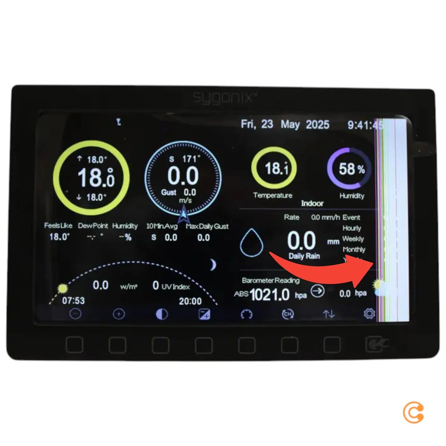 C-Ware Sygonix Sy 5479628 Wlan Wetterstation Vorhersage Für 2 Tage Siehe Text/Foto - 4064161241616