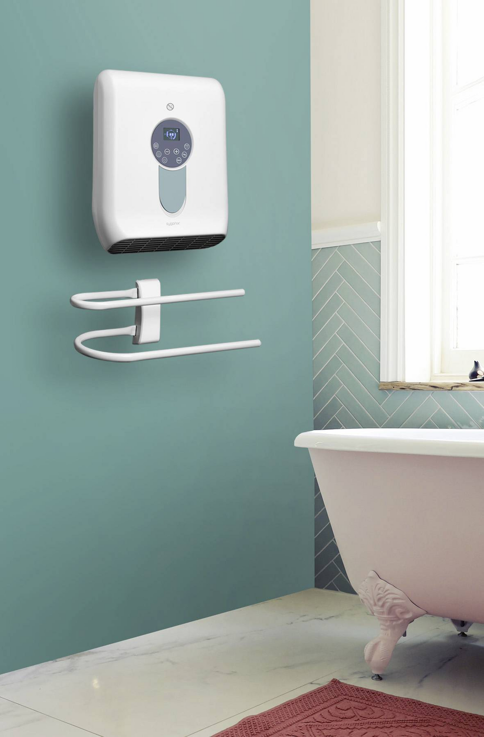 B-Ware Sygonix Bad Schnellheizer Heizung Heizgerät 230 V Mit Soft Touch Bedienfeld Weiß  - 4064161207377