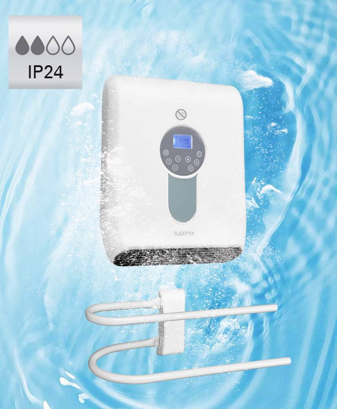 B-Ware Sygonix Bad Schnellheizer Heizung Heizgerät 230 V Mit Soft Touch Bedienfeld Weiß  - 4064161207377