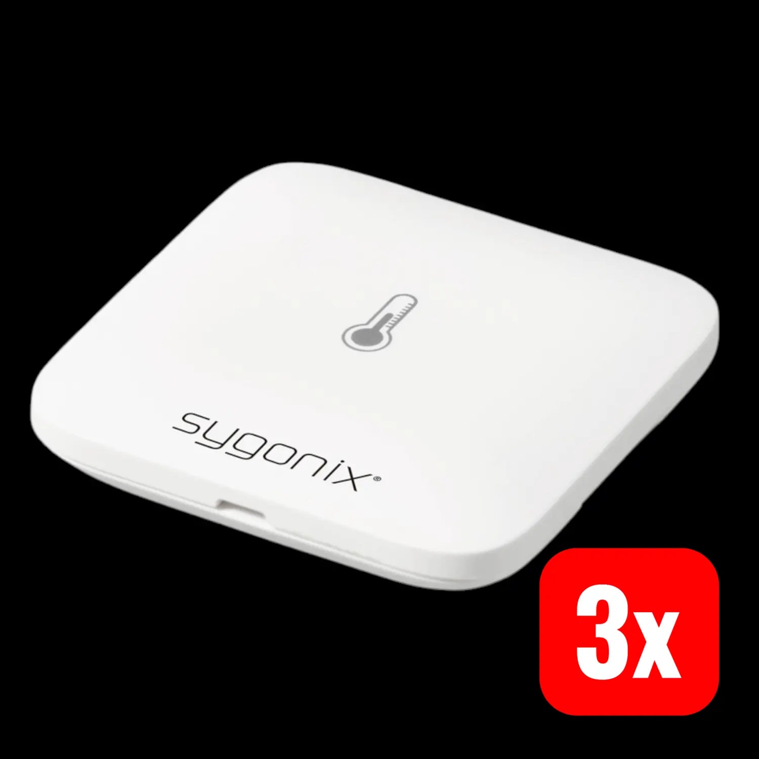 B-Ware Sygonix Temperatursensor Luftfeuchtesensor Zig Bee Weiß Tuya Batterie 3 Stück - 4064161313696