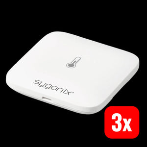 B-Ware Sygonix Temperatursensor Luftfeuchtesensor Zig Bee Weiß Tuya Batterie 3 Stück