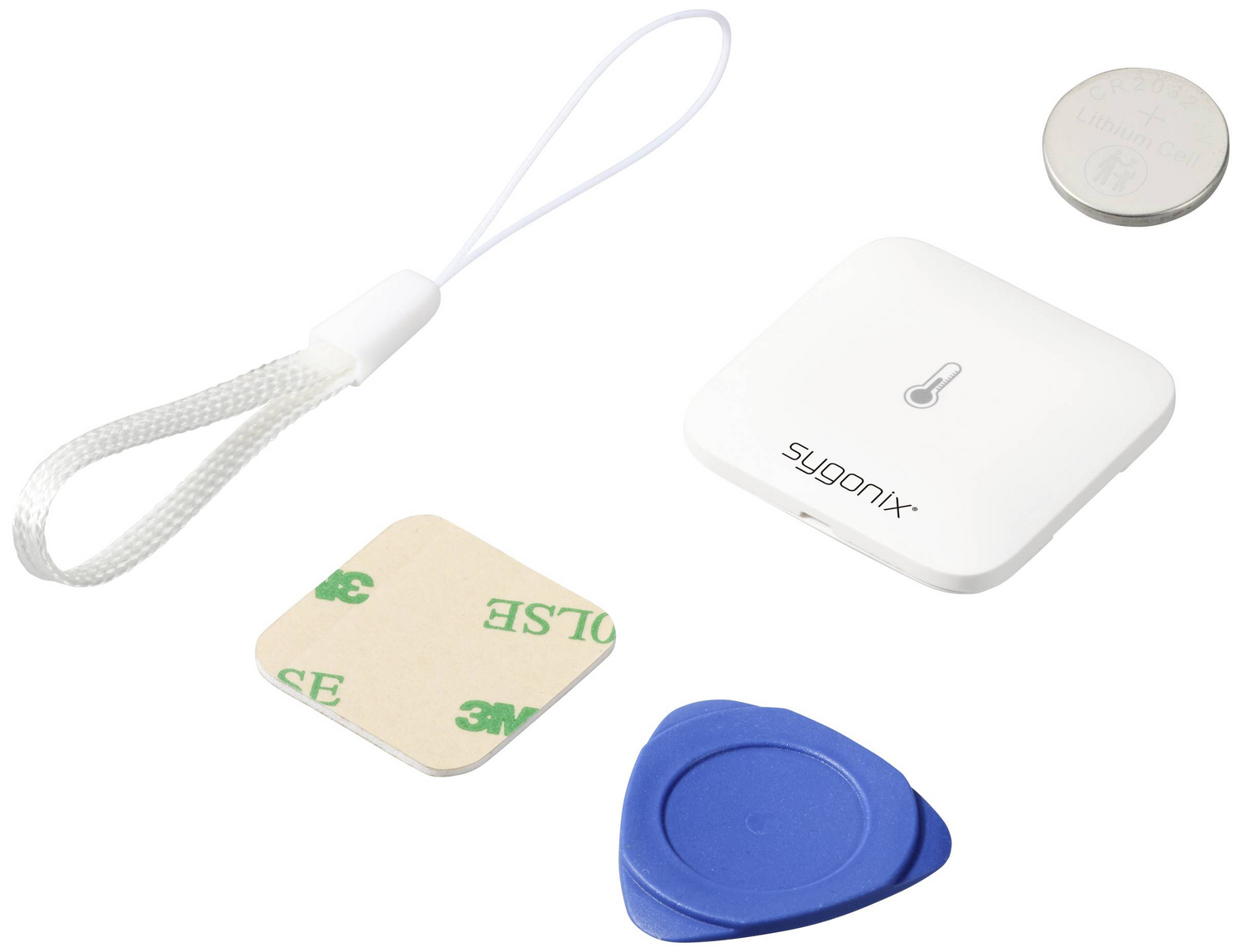 B-Ware Sygonix Temperatursensor Luftfeuchtesensor Zig Bee Weiß Tuya Batterie 3 Stück - 4064161313696