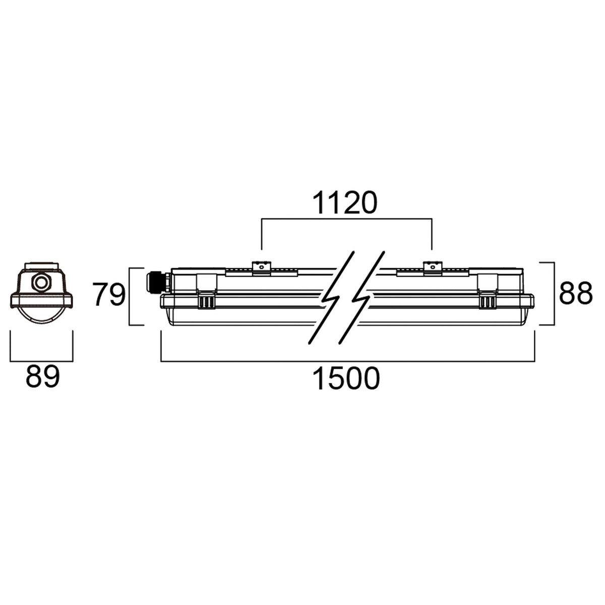 Sylvania Feuchtraumleuchte Wannenleuchte LED Resisto Grau IP66 Universalweiß - 5410288102450