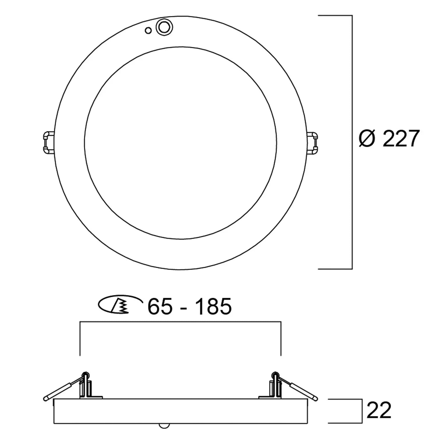 B-Ware Sylvania Start 5in1 Led Downlight Deckenleuchte Pir Sensor Einbauleuchte Weiß - 5410288531526