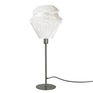 B-Ware Tagwerk Tischleuchte Lampe Lamell Biomaterial Dekorationsobjekt Weiss 25 Cm