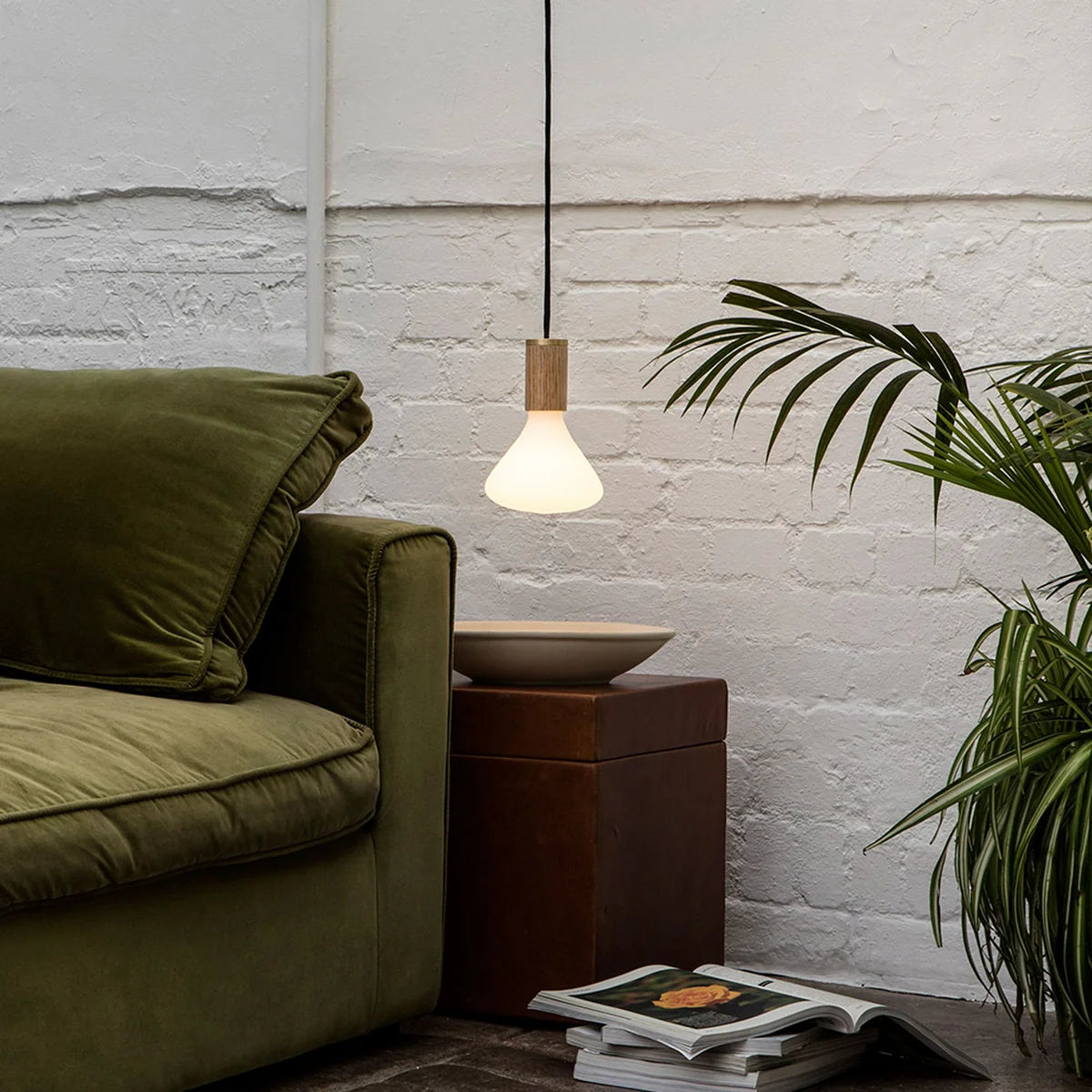 Tala Pendelleuchte Hängelampe Wohnzimmerlampe Eiche Messing E27 Natur 300cm - 5060400152803