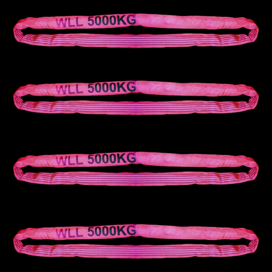 Target Ladungssicherung 90412 Rundschlinge Arbeitslast Rot Hebeband 4 Stück B-Ware - 4260170161840