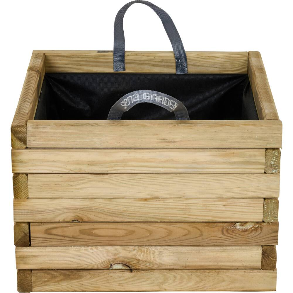 B-Ware Siena Garden Taunus Tanusslim 50 Pflanzkasten Kiefernholz Vlies Natur Schwarz - 4055938509213