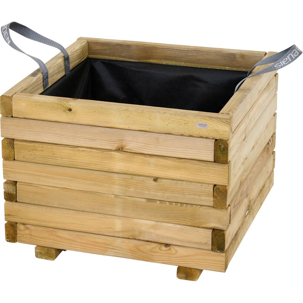 B-Ware Siena Garden Taunus Tanusslim 50 Pflanzkasten Kiefernholz Vlies Natur Schwarz - 4055938509213