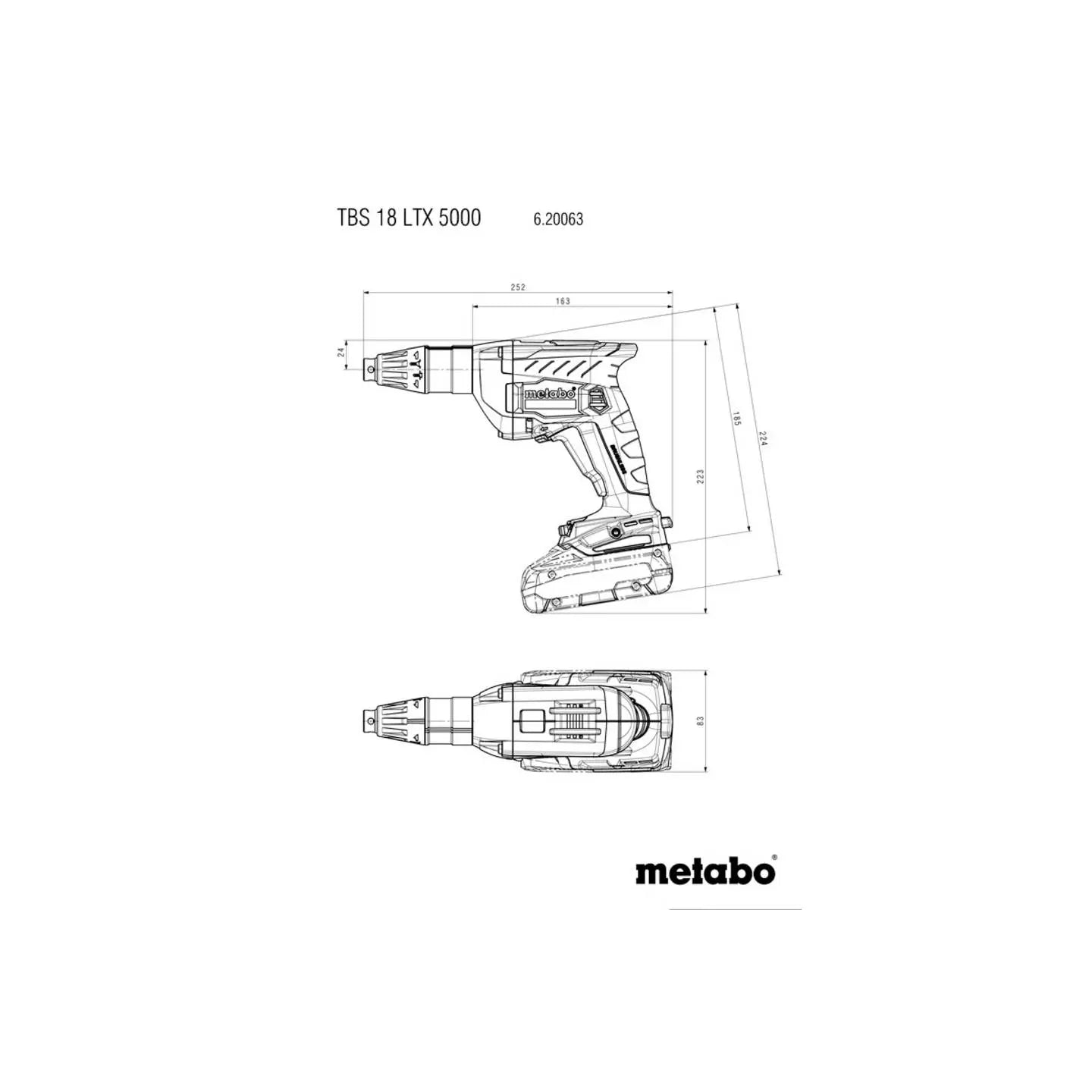 B-Ware Metabo Akku Trockenbauschrauber Schrauber 18 V Tbs 18 Ltx Bl 5000 Set Ohne Akku - 4061792206342