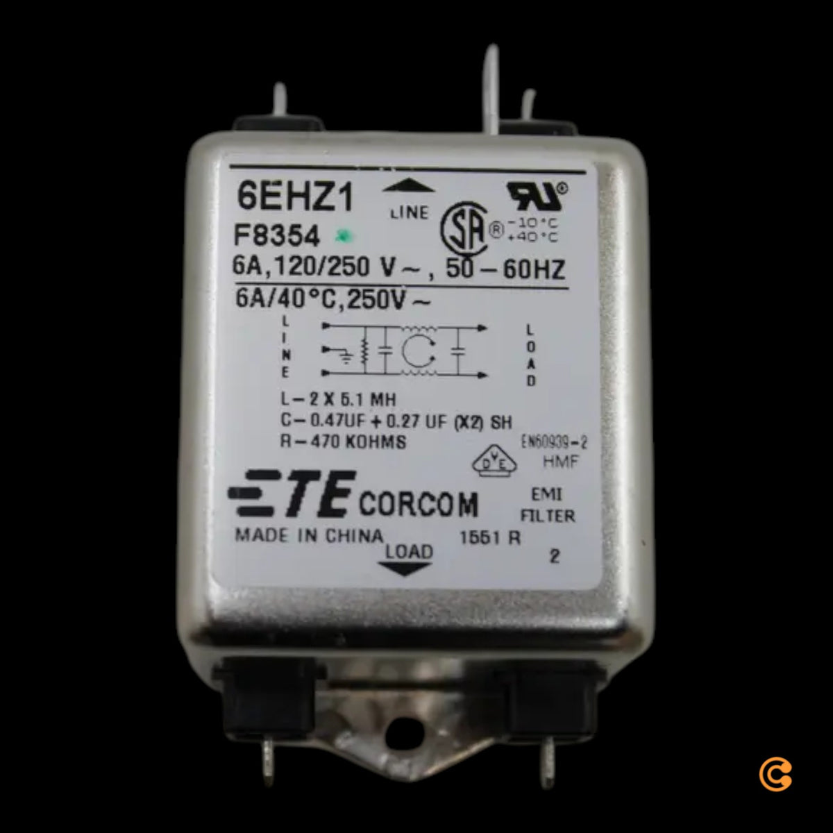 TE Connectivity 2-1609037-9 TE AMP Netzfilter Filter Power Line Netzanschluss - 2050006660287