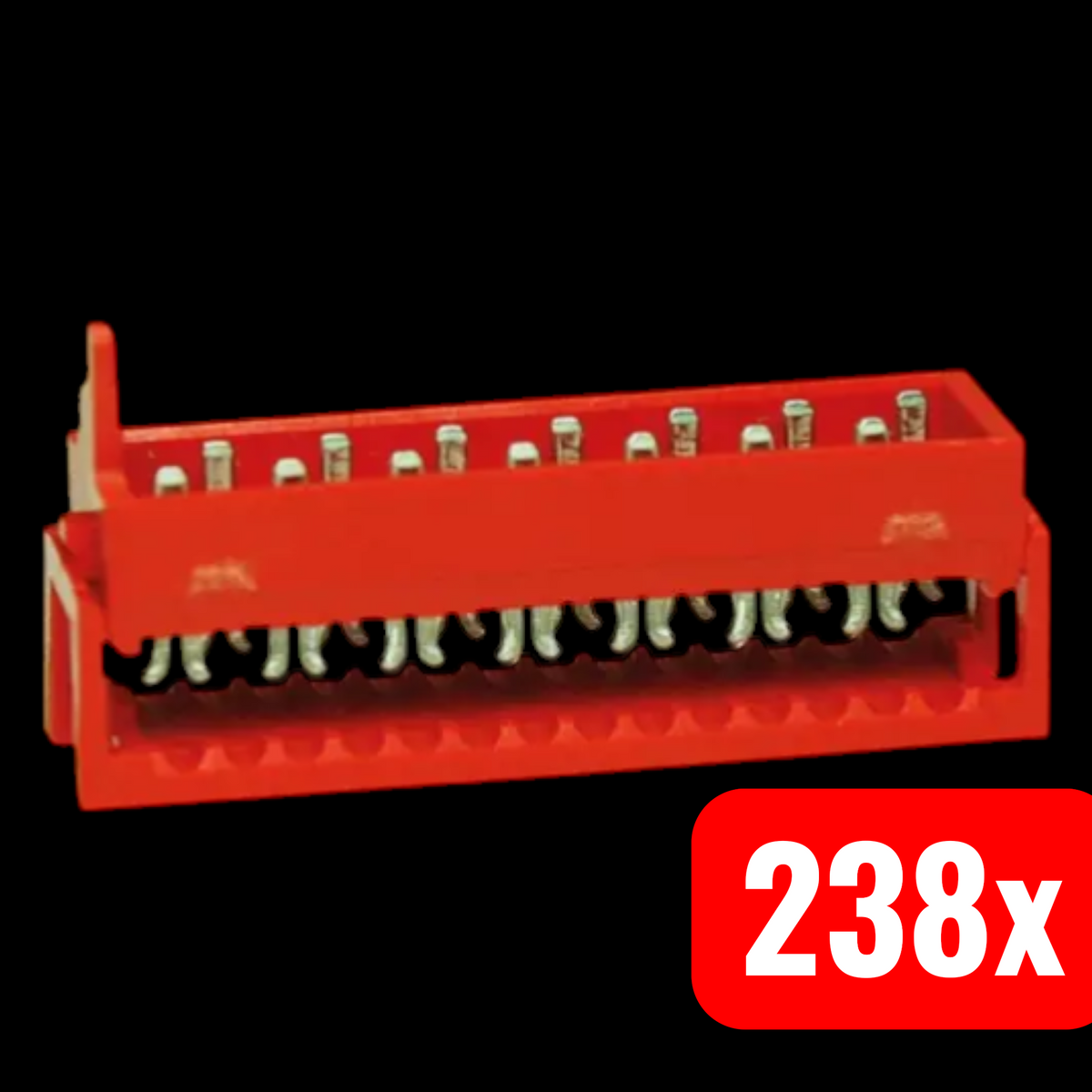 TE Connectivity Stiftleiste Buchsenleiste 10polig rot Schneidklemm 238 STÜCK - 4099891002718