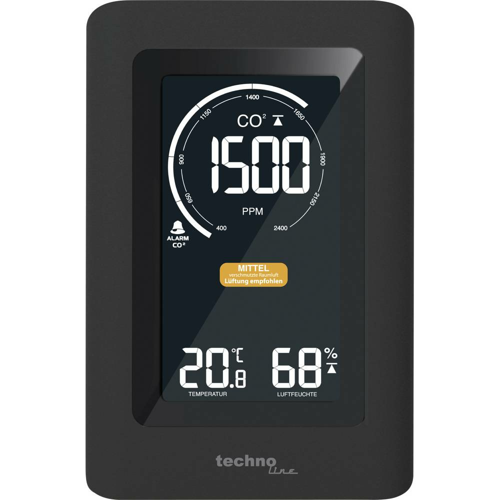 Techno Line Co2 Messgerät Anzeige Luftqualität Lufttester Kohlendioxid Detektor B-Ware
