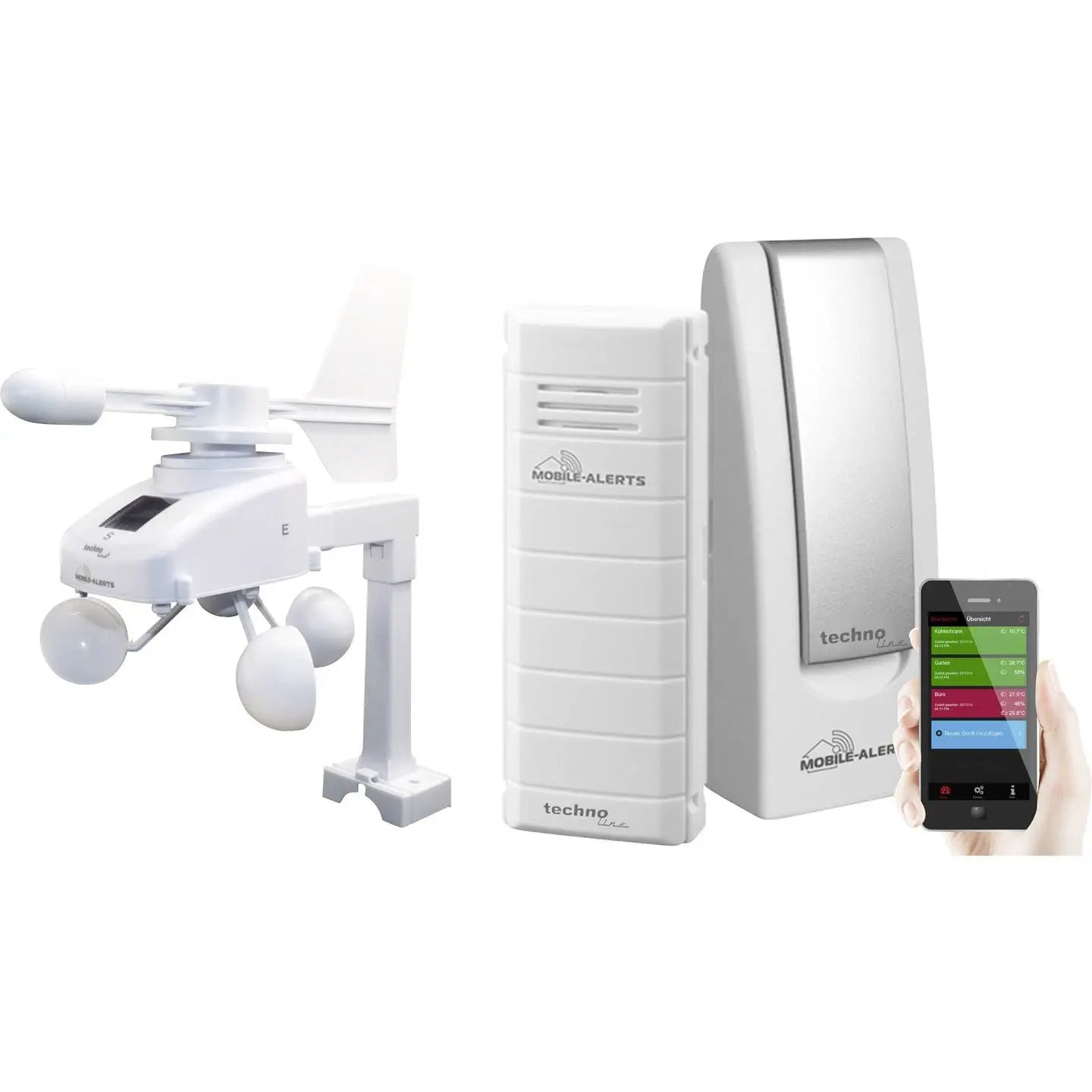 B-Ware Techno Line Wetterstation Set Funkstation Mobile Alerts Gateway Ma10045 - 4029665110455