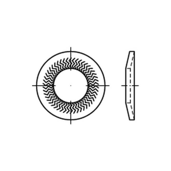 B-Ware Teckentrup Sperrkantscheiben C 60 Fl Znnc Skm 16 Fl Zn K Unterlegscheiben Montage - 4043952669242