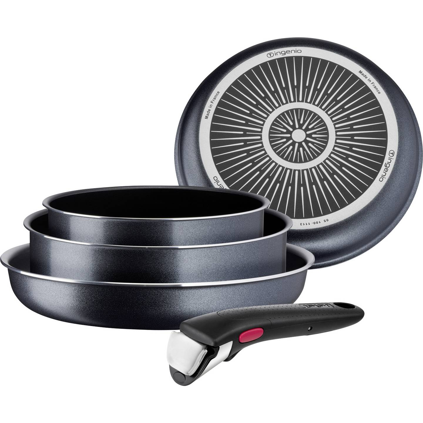 B-Ware Tefal 3168430350342 Pfannen Set Bratpfannen Kochgeschirr Induktion Schwarz - 3168430350342