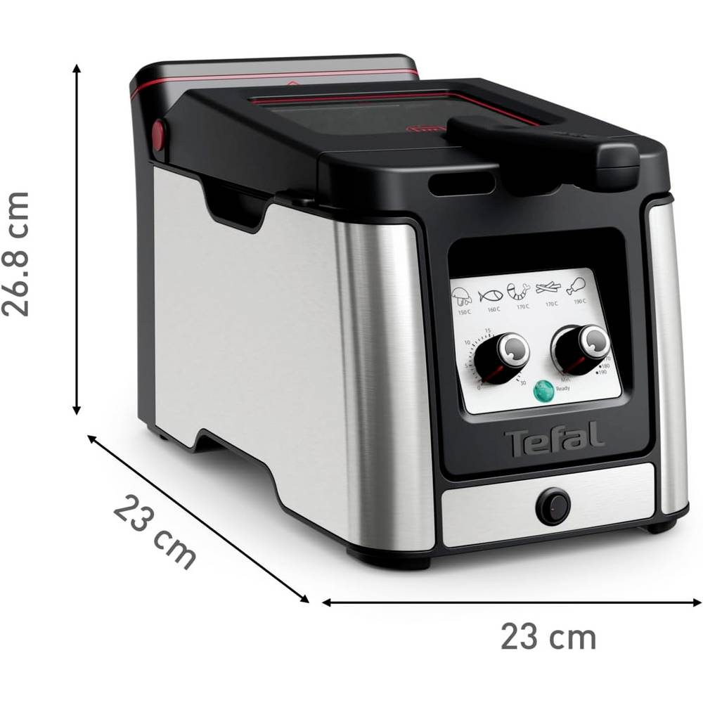 Tefal Fr600 D10 Kaltzonen Fritteuse Heißölgerät Fritteuse 3.5l 1800 2000 W B-Ware