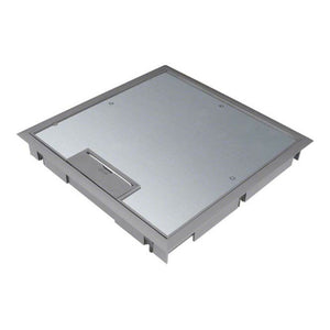 B-Ware Tehalit Klappdeckel Rahmen Bodendose Q4 294x294mm Polyamid grau 5mm für 8 Dosen