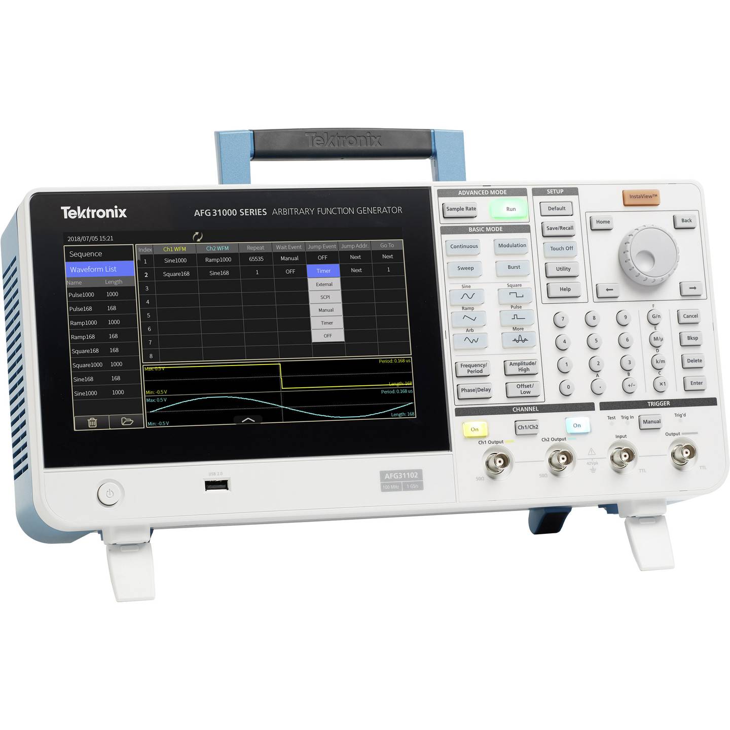 Tektronix Funktionsgenerator Signalgenerator Arbiträr Touchscreen AFG31021 - 4053199583546