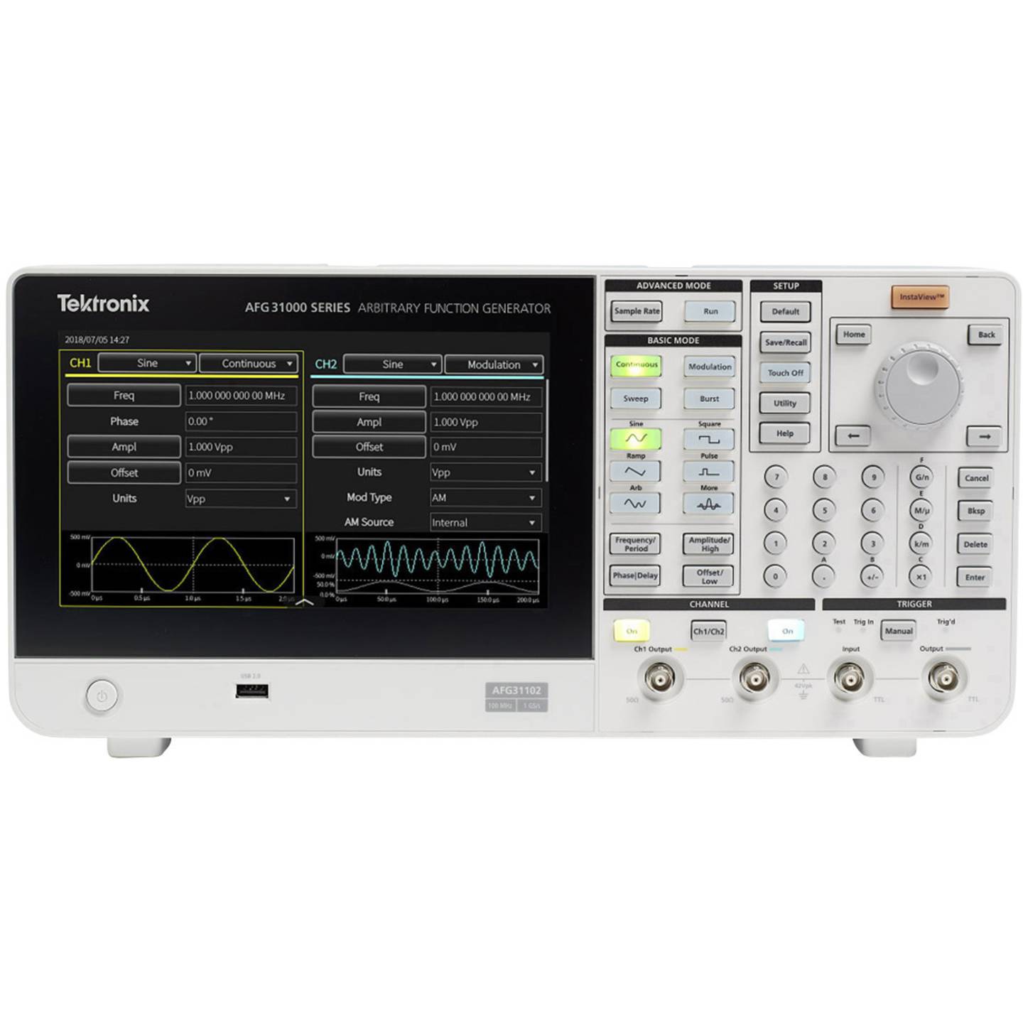 Tektronix Funktionsgenerator Signalgenerator Arbiträr Touchscreen AFG31021 - 4053199583546