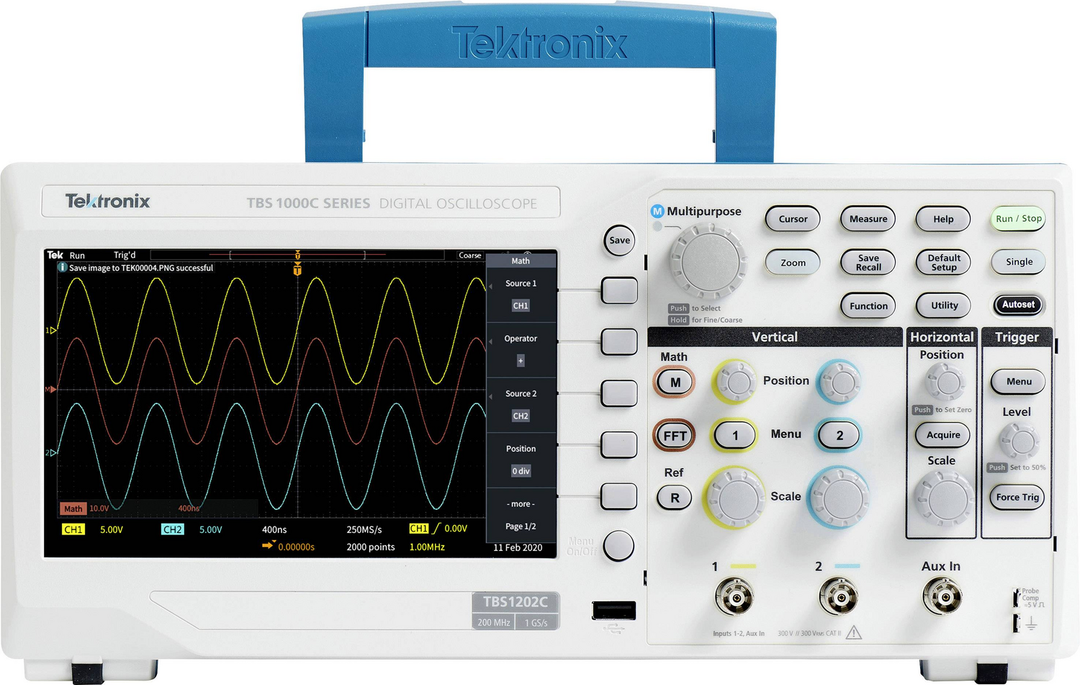 Tektronix Tbs1052 C Digital Oszilloskop Kalibriert 50 M Hz 1 G Sa/S 20 Kpts 8 Bit B-Ware