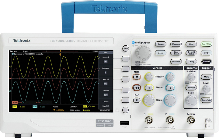 Tektronix Tbs1052 C Digital Oszilloskop Kalibriert 50 M Hz 1 G Sa/S 20 Kpts 8 Bit B-Ware