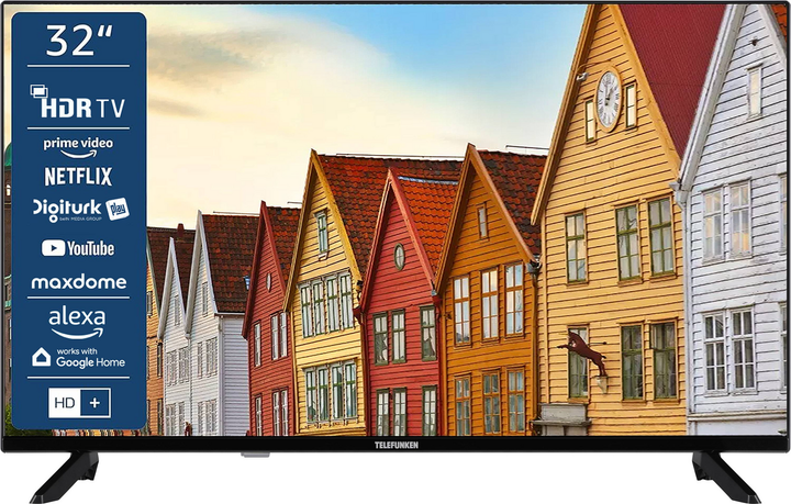 Telefunken Lcd Tv Fernseher 32 Zoll 80 Cm Dvb C Dvb S2 Dvb T2 Hd Siehe Text/Foto B-Ware - 4024862141530