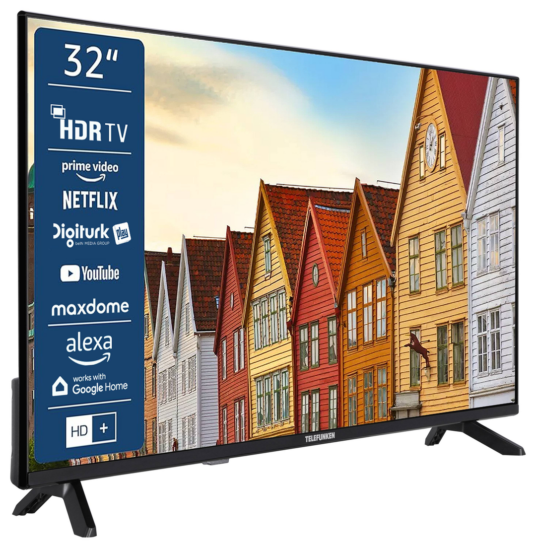 Telefunken Lcd Tv Fernseher 32 Zoll 80 Cm Dvb C Dvb S2 Dvb T2 Hd Siehe Text/Foto B-Ware - 4024862141530