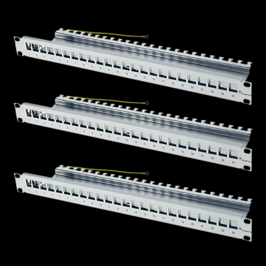 Telegärtner 24 Port Netzwerk Patchpanel Cat 6a 1 He Netzwerk Hardware Patch Pane B-Ware - 4018359307271