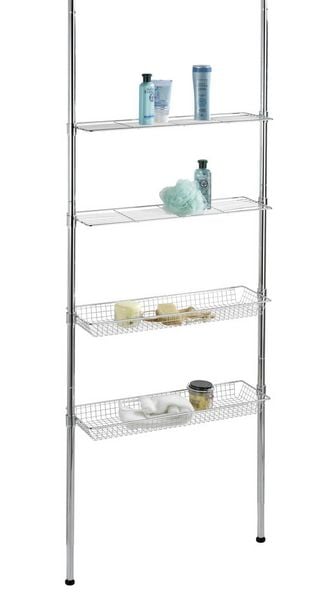 Wenko Teleskopregal Regal Ellera Chrom 65-285cm hohe Stabilität 71cm 20cm - 4008838185971