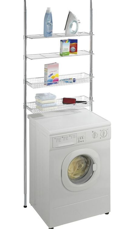 Wenko Teleskopregal Regal Ellera Chrom 65-285cm hohe Stabilität 71cm 20cm - 4008838185971