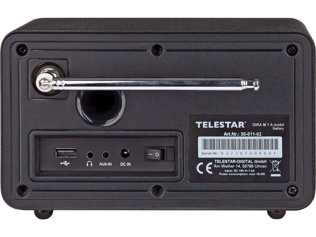Telestar Dira M1 A Mobile Dab/Dab+/Fm Mono Tragbares Dab Radio Siehe Text/Foto B-Ware - 4024035011028
