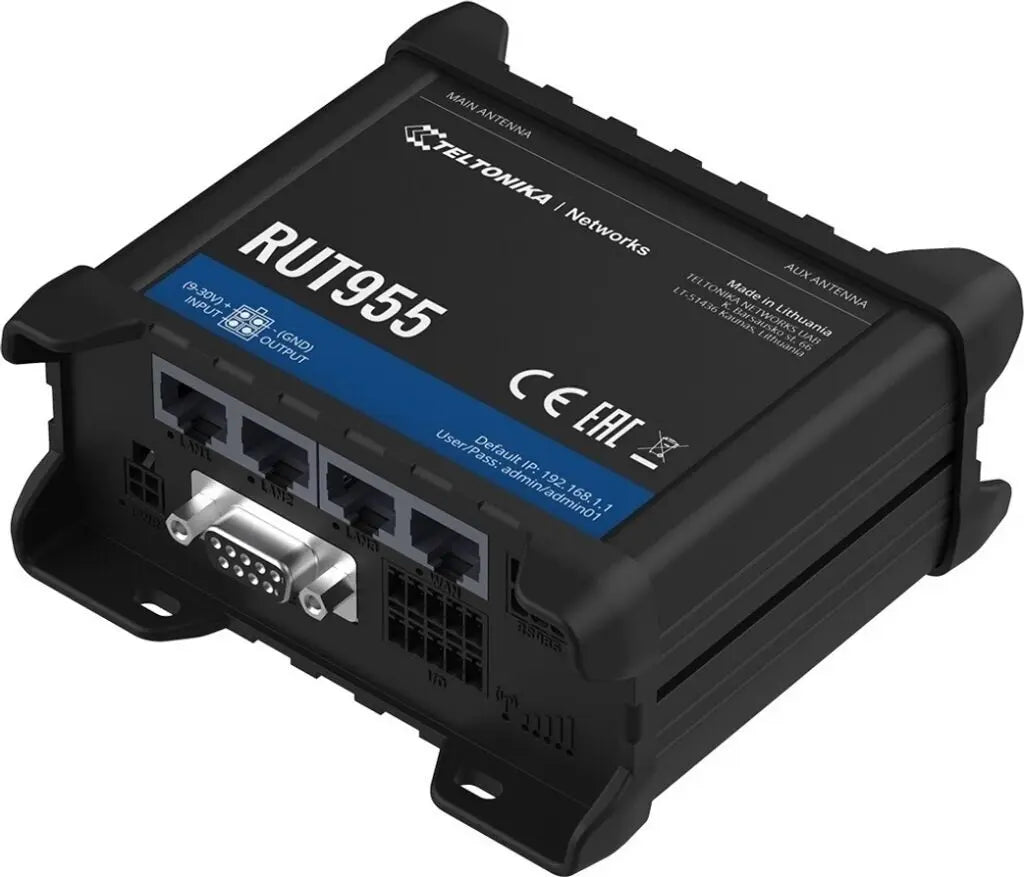 B-Ware Teltonika Router Modem Rut955 Wlan Lte Schwarz Lan Rj45 Ethernet Usb Slot - 5706998771599