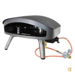 B-Ware Tenneker Pizzaofen Ofen Grill Pizza Backen Gas Schwarz Silber Siehe Text/Foto