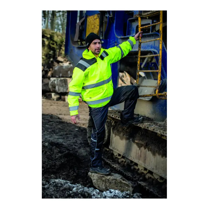 B-Ware Terratrend Jacke Pilotenjacke Warnschutzjacke Gelb Arbeitsjacke Größe L - 4055316133726