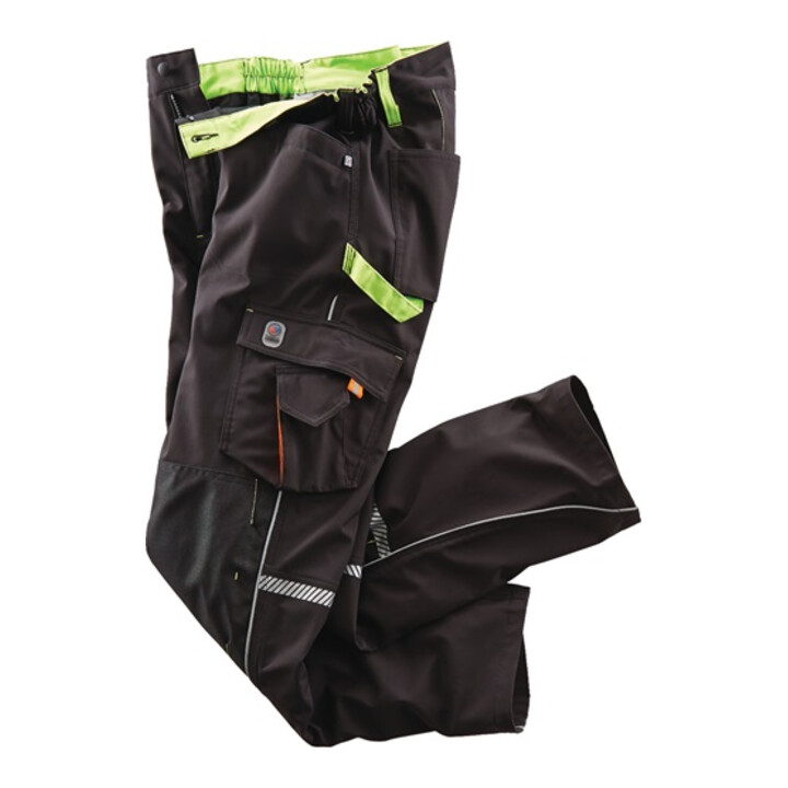 Terrax Softshellhose Arbeitshose Herren Schwarz Limette Gr 54 Polyester B-Ware - 4055316355555