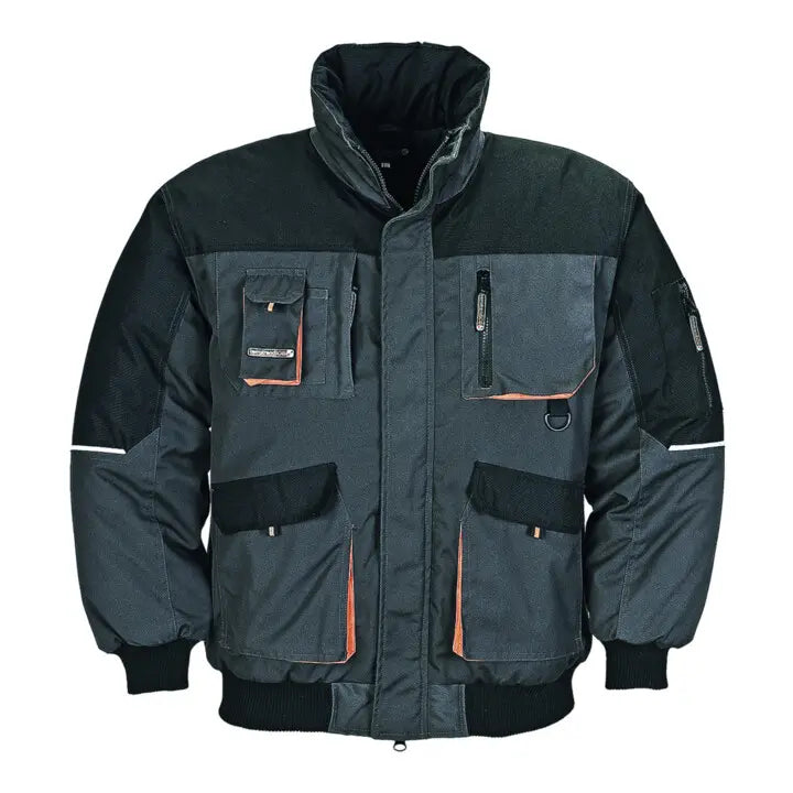B-Ware Terrax Terratrend Pilotenjacke Arbeitsjacke Job Jacke Dunkelgrau Schwarz Größe M - 4029148710691