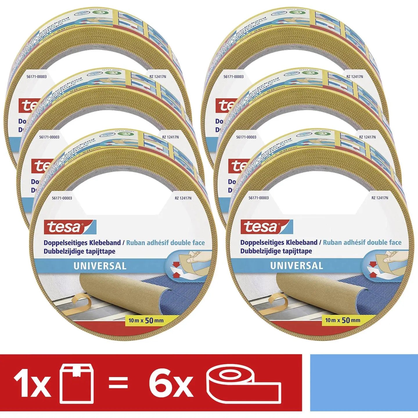 B-Ware Tesa Doppelseitiges Klebeband Tape Klebeband Universal Transparent - 4063565026096