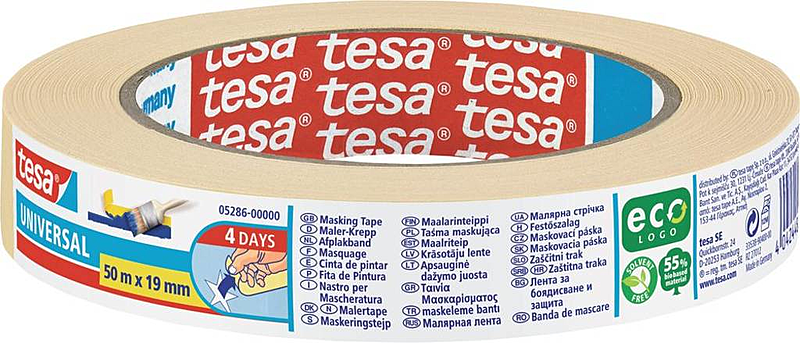 B-Ware Tesa 604765 Kreppband Krepp Beige 50 M X 19 Mm Rolle 50 M 20 Stück - 4042448804839