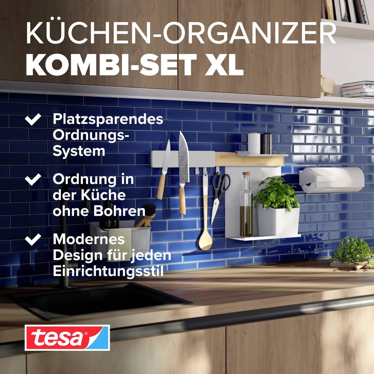 B-Ware Tesa Küchen Organizer Kombi Set Xl Aufbewahrung Küchenregal Küchenzubehör - 4063565273346