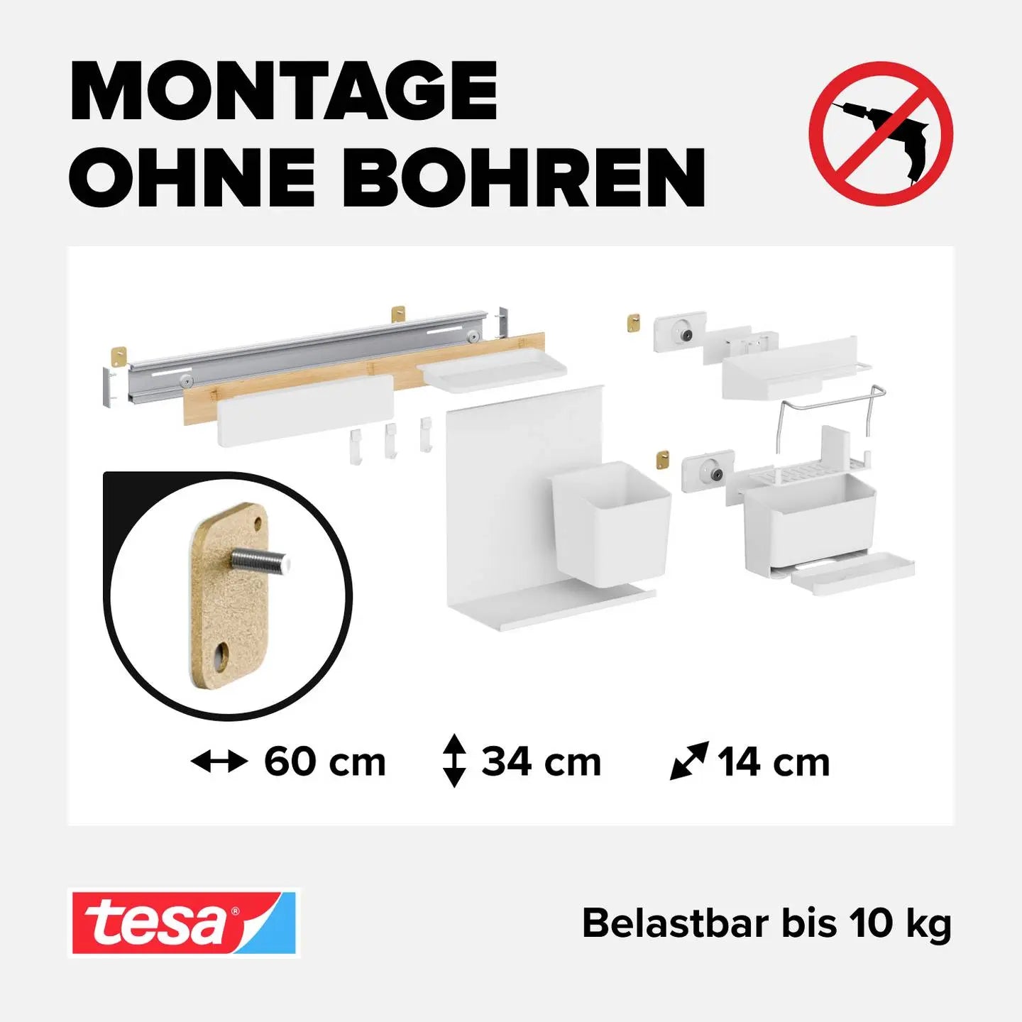 B-Ware Tesa Küchen Organizer Kombi Set Xl Aufbewahrung Küchenregal Küchenzubehör - 4063565273346