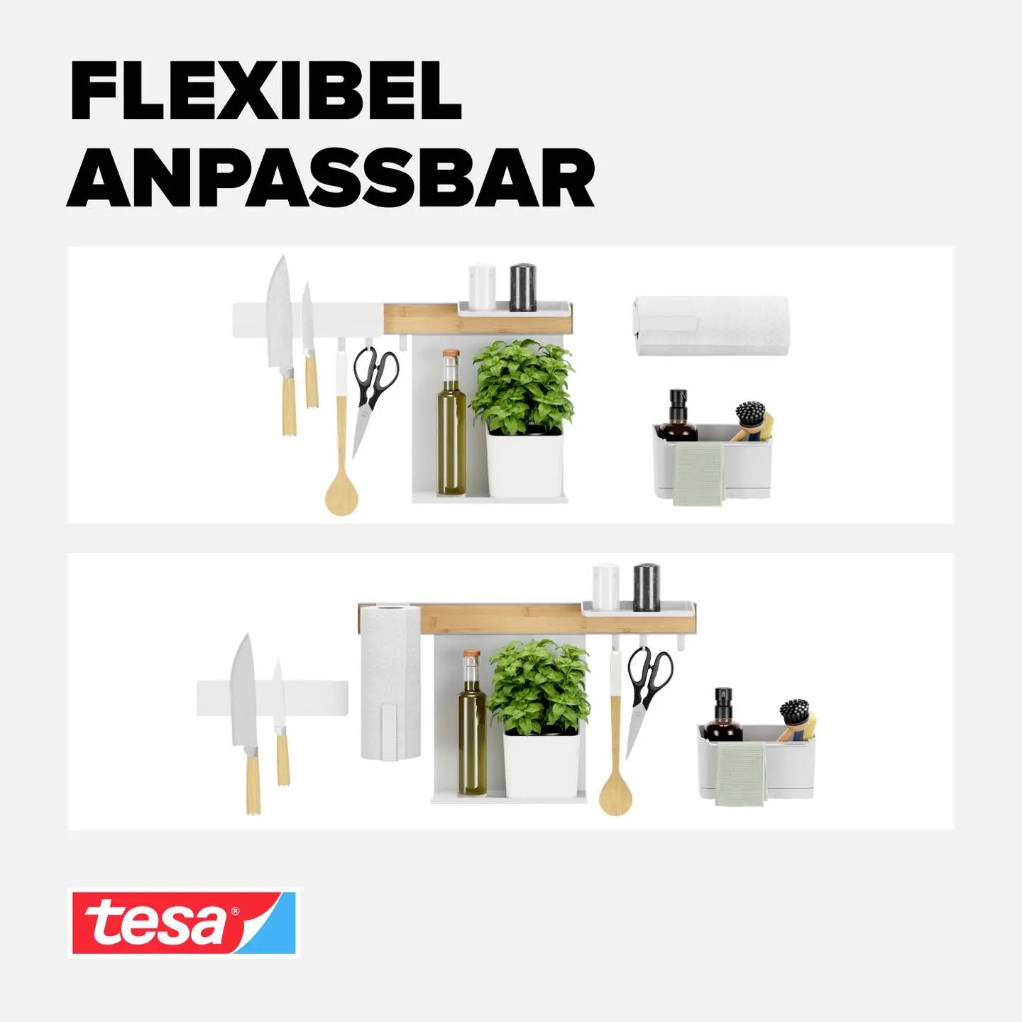 B-Ware Tesa Küchen Organizer Kombi Set Xl Aufbewahrung Küchenregal Küchenzubehör - 4063565273346