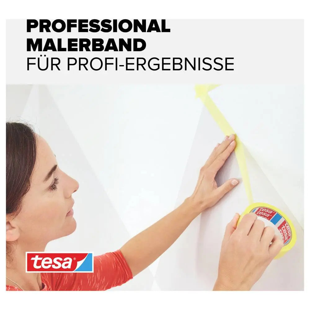 B-Ware Tesa Kreppband Malerband Präzision Indoor Gelb Abdeckband 25 Mm X 25 M 30 Stück - 4042448150059