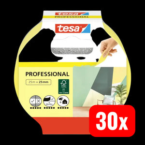 B-Ware Tesa Kreppband Malerband Präzision Indoor Gelb Abdeckband 25 Mm X 25 M 30 Stück