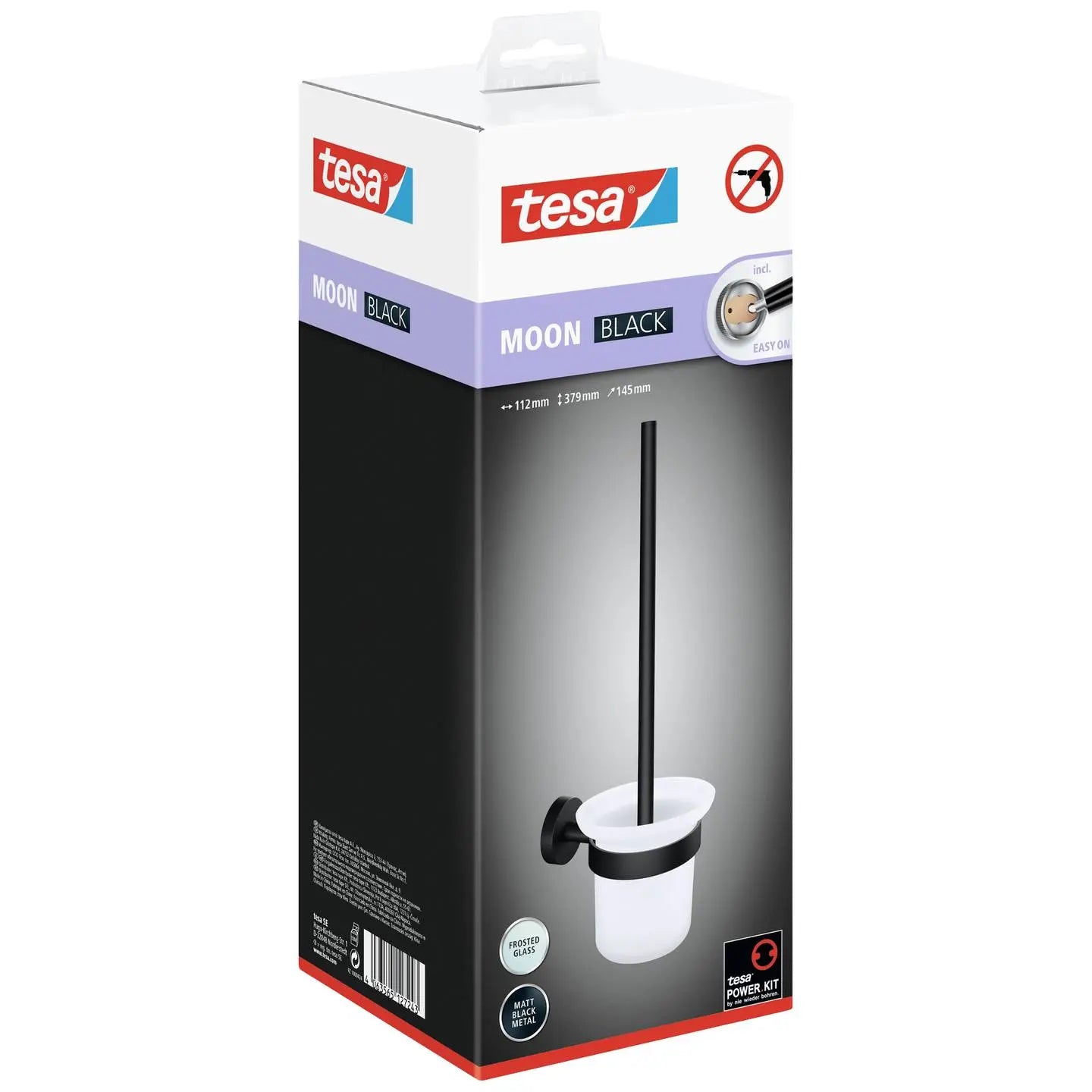 B-Ware Tesa Klobürsten Garnitur Wc Garnitur Toilettenbürsten Set Moon Schwarz Metall - 4063565127243
