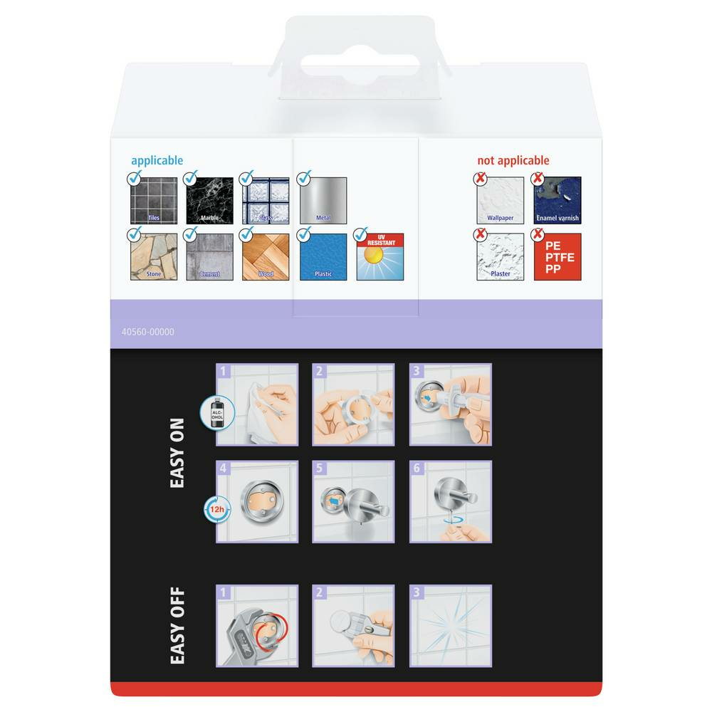 B-Ware Tesa Moon Black Toilettenpapierhalter Klopapierhalter Kolrollenhalter Metall  - 4063565127236